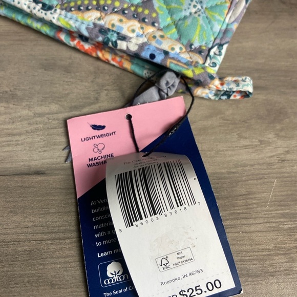 Vera Bradley Medium Tie Cosmetic Bag - Citrus Paisley - New With Tags - Picture 5 of 6